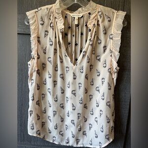 Rebecca Taylor Tulip Clip Silk Top
